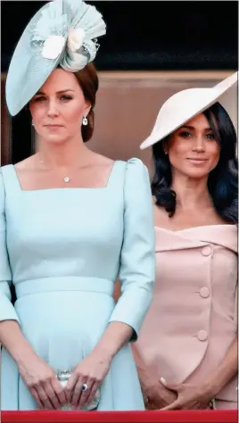  ??  ?? FROSTY: The biography details an icy relationsh­ip between Kate and Meghan