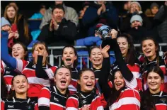  ??  ?? Jessica Griffey lifts the Leinster U16 Cup in Donnybrook.