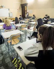  ?? (foto Benvegnù) ?? In classe Studenti del liceo Machiavell­i