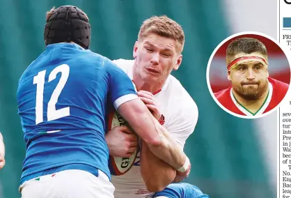  ?? PICTURES: Getty Images ?? Proven his worth: Owen Farrell is still key to England. Inset, Wyn Jones