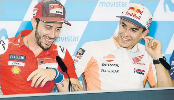  ?? FOTO: EFE ?? Marc Márquez puede salir del Gran Premio de Aragón con su primer match-ball La victoria y un tercero de Dovizioso este domingo en la carrera de MotoGP ya podrían valerle