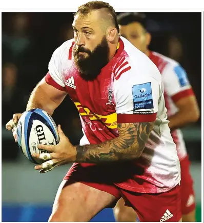  ?? PICTURES: Getty Images ?? Gearing up: Joe Marler on the rampage for Quins
