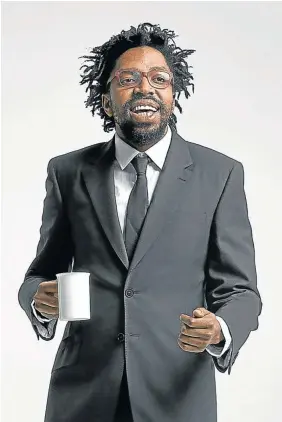  ??  ?? RELIABLY FUNNY: Comedian Kagiso Lediga in ’The Bantu Hour’