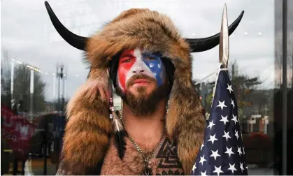  ?? ?? Jacob Chansley, the ‘QAnon Shaman’, poses for a picture before the attack on the US Capitol, on 6 January 2021. Photograph: Stephanie Keith/Reuters