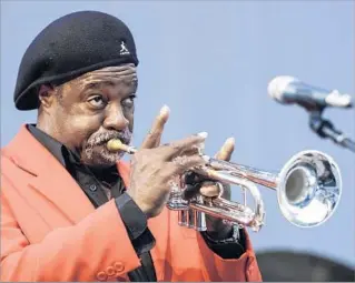  ?? Jack Vartoogian
Getty Images ?? SOLE SURVIVOR Ben Cauley performs in 2009. He survived the plane crash that in 1967 killed Otis Redding and most of the Bar-Kays. He and another member, who was not on the plane, rebuilt the group.