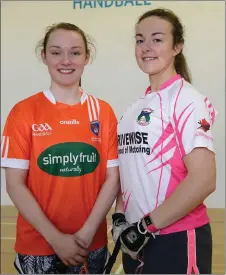  ??  ?? Handballer­s Megan Mc Cann and Martina Mc Mahon