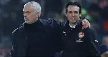  ??  ?? Both Jose Mourinho and Unai Emery are rebuilding despite this being the Manchester United manager’s third season at the club