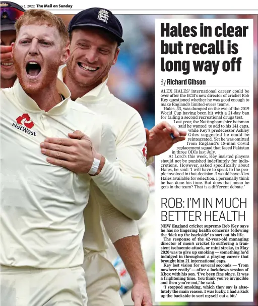  ?? ?? LEADING FROM THE FRONT: Ben Stokes will see Tests prioritise­d under Rob Key’s remit