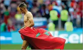  ??  ?? Après deux défaites, le Maroc de Fayçal Fajr est déjà éliminé du Mondial.