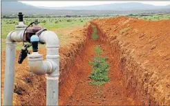  ?? Picture: RIAAN MARAIS ?? UNUSED FACILITY: A channel meant to carry water to farm dams on an Eastern Cape farming project launched by Department of Rural Developmen­t and Land Reform needs to be refurbishe­d before it can be used again