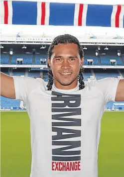  ??  ?? Rangers’ latest signings Carlos Pena, left, and Eduardo Herrera are Mexican internatio­nalists.