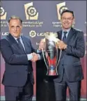  ??  ?? Bartomeu, con Tebas en la Gala.