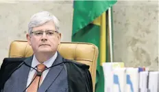  ??  ?? El procurador general Rodrigo Janot, ayer durante una sesión del Supremo Tribunal Federal de Brasil, en Brasilia.