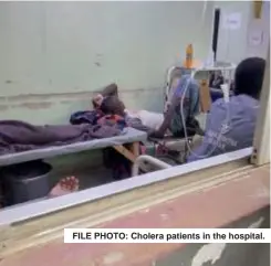  ?? ?? FILE PHOTO: Cholera patients in the hospital.