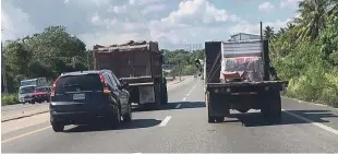  ??  ?? Las pruebas. El sábado y domingo últimos fue evidente el grado de violacione­s a la resolucion del Intrant en las autopistas 6 de Noviembre, Duarte y Las Am éricas.