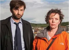  ??  ?? 2013, 2015 and 2017, BROADCHURC­H: The must-see ITV whodunnit, co-starring David Tennant, clinched a string of awards, including a Bafta for Olivia.