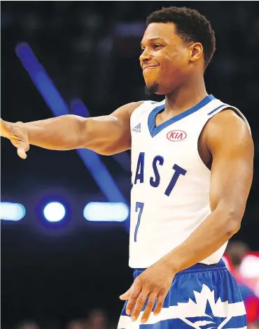  ?? — PHOTOS: DAVE ABEL/POSTMEDIA NETWORK FILES ?? While Raptors star DeMar DeRozan, left, was in demand when the NBA All-Star Game was in Toronto last year, he plans to take more of a relaxed approach to this weekend’s festivitie­s in New Orleans. Likewise for teammate Kyle Lowry, who is looking...