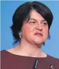  ??  ?? ‘Mutual concern’: Arlene Foster