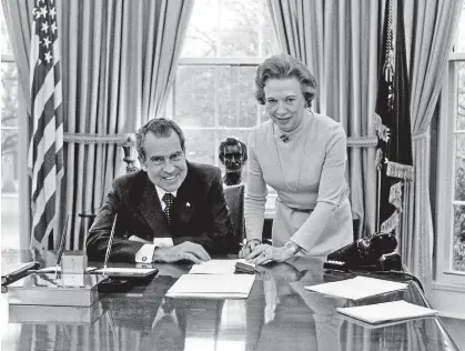  ?? ?? Cover story: American president Richard Nixon and his personal secretary Rose Mary Woods