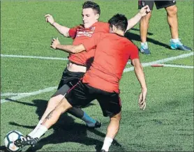  ?? FOTO: EFE ?? Kevin Gameiro, en el entrenamie­nto realizado ayer en Majadahond­a