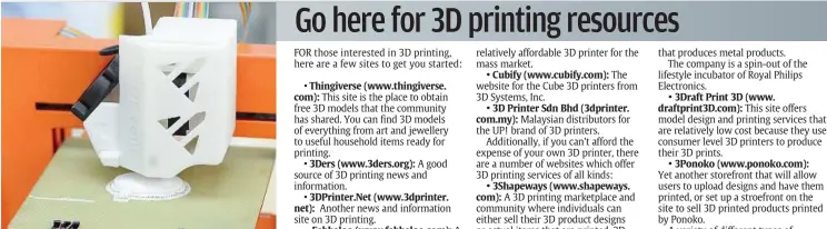  ??  ?? LAYER BY LAYER: The Up! Plus 3D printer in action. The printhead moves left and right, while the base provides the vertical and forward/ back movement during printing.