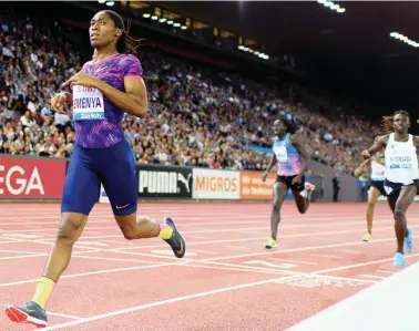  ??  ?? LEADING THE WAY: Caster Semenya has spoken out in favour of opportunit­ies for young athletes to be exposed at the top level.