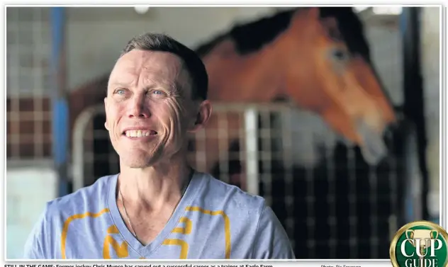  ??  ?? STILL IN THE GAME: Former jockey Chris Munce has carved out a successful career as a trainer at Eagle Farm.