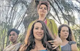  ?? [ADAM SIMON] ?? From left, Shanelle Marie, Hannah Roth, Susan Wismar and Christina Yoho in the Actors’ Theatre of Columbus production of “The Tempest”