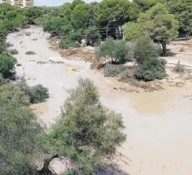  ??  ?? The 'ramblas' in Orihuela Costa turn into torrents