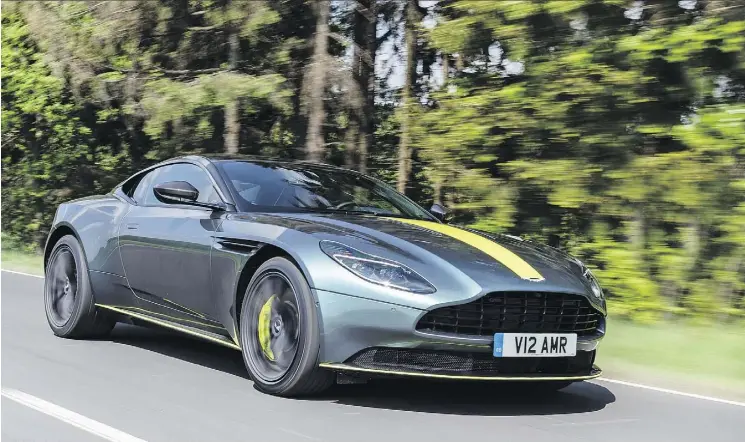  ?? PHOTOS: ASTON MARTIN ?? A hoot-and-a-half to drive, the 2019 Aston Martin DB11 AMR can tackle short straights, fast sweepers and tight hairpins with ease.