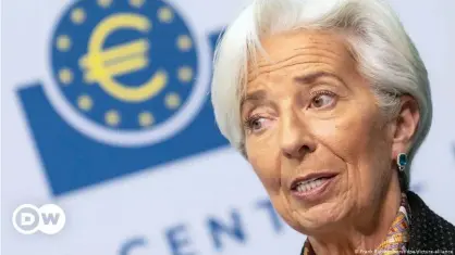  ??  ?? Anymoves to reduce the European Central Bank's emergency coronaviru­s stimulus would be "premature," Lagarde says