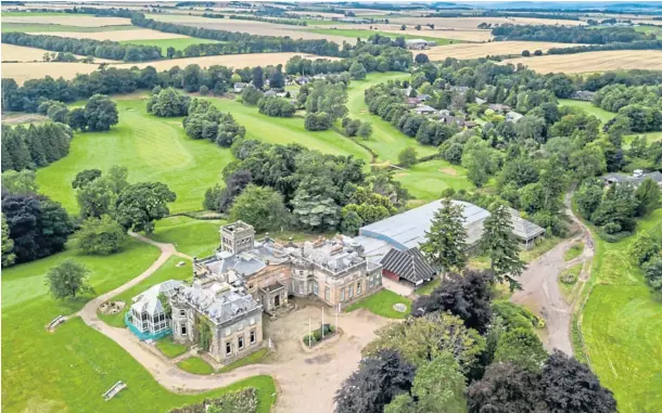  ??  ?? GROUNDS FOR CONCERN: Letham Grange estate near Arbroath includes a hotel, two golf courses and a curling rink, but it has fallen from grace.