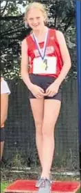  ?? ?? Gracie Lawton on the top step of the podium