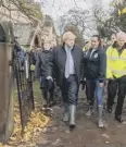  ??  ?? PRIME MINISTER: Boris Johnson during a visit to flood hit South Yorkshire last month