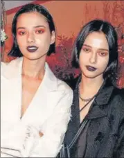  ??  ?? Bloom Twins confront conformity with a goth pout