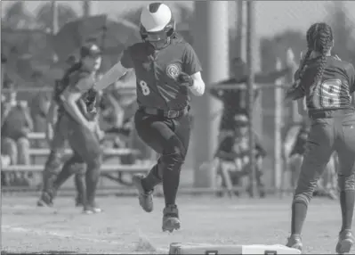  ??  ?? Kaitlyn Bomberry. “I was playing for a team in Brantford last year and they needed a catcher, so I tried it and I liked it.”