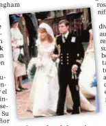  ??  ?? Los padres de la novia Andrés de Inglaterra y Sarah Ferguson se casaron el 7 de julio de 1996