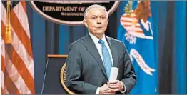 ?? JIM LO SCALZO/SHUTTERSTO­CK ?? President Donald Trump attacked Attorney General Jeff Sessions on Monday over the indictment­s of two GOP congressme­n on corruption charges.