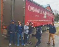  ??  ?? London Christian High School students at work on the shipping container conversion; some of the Amani Primary School students in Tanzania who will be the recipients of the mobile classroom.