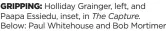  ?? ?? GRIPPING: Holliday Grainger, left, and Paapa Essiedu, inset, in The Capture. Below: Paul Whitehouse and Bob Mortimer