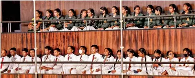  ?? ?? Lanka's youth in Parliament to listen to what's in store for them in a future Sri Lanka.