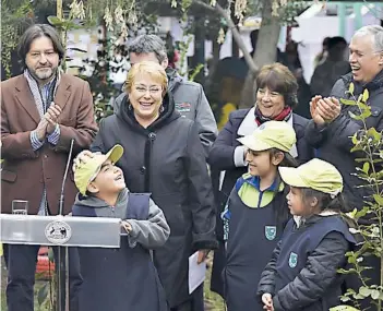  ??  ?? ► Michelle Bachelet, en el inicio del segundo semestre escolar.