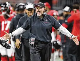  ?? CURTIS COMPTON / CCOMPTON@AJC.COM ?? Falcons coach Dan Quinn says he misses the person-to-person contact with players and staff but has embraced virtual meetings.