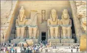 ?? SHUTTERSTO­CK ?? Egypt’s Abu Simbel temple complex was relocated brick by brick, and remains one of the mostvisite­d sites in the world.
