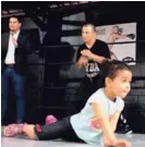  ?? JUAN D. VILLARREAL ?? Mía siguió de cerca el entrenamie­nto de su padre.