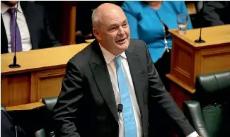  ?? CAMERON BURNELL ?? Steven Joyce made them laugh, cry and reflect as he farewelled Parliament.