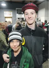  ??  ?? Young Cooper fan Dylan Vermette and Josh St.-Cyr