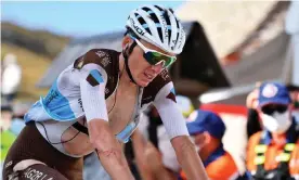  ?? Photograph: Stuart Franklin/AFP/Getty Images ?? ▲ Romain Bardet rode through the pain barrier to complete the 13th stage but his Tour de France is now over.