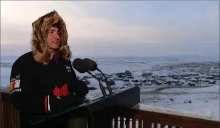  ?? SEAN KILPATRICK, THE CANADIAN PRESS ?? Prime Minister Justin Trudeau holds a media conference on his visit to Iqaluit, Nunavut on Thursday.