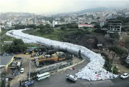  ?? Hasan Shaaban / Reuters ?? The government has arranged for two landfills to be built on the outskirts of Beirut, with one near the airport.